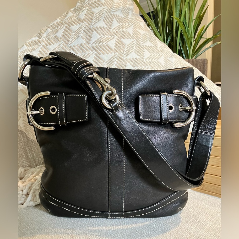 COACH Black #1452 Soho Soft Duffle Leather Bag